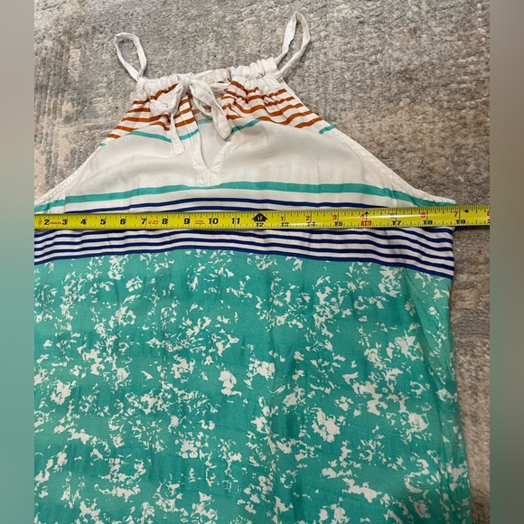 prAna Parisol Midi Dress Aqua Canopy Sleeveless Halter Size Medium Sundress - Picture 13 of 14